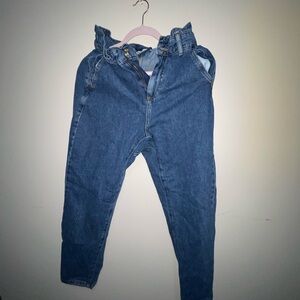 Zara “Paper Bag” Blue Denim Outerwear